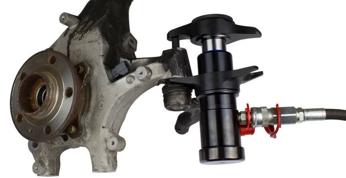 Wallmek hydraulische kogeltrekker perst stuurkogels en fuseekogels eenvoudig los