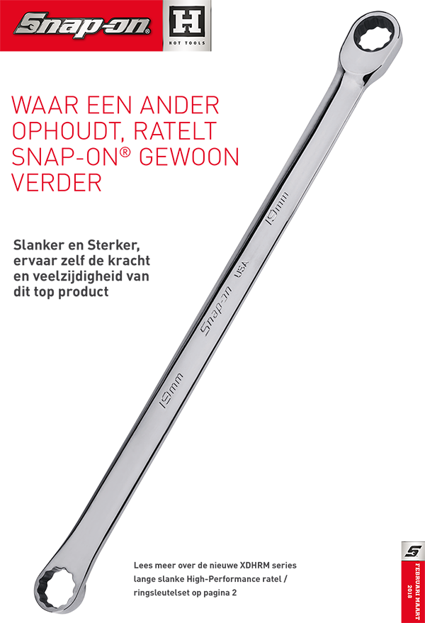 WAAR EEN ANDER OPHOUDT, RATELT SNAP-ON® GEWOON VERDER 