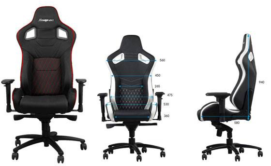 Snap-on race-design bureaustoelen*