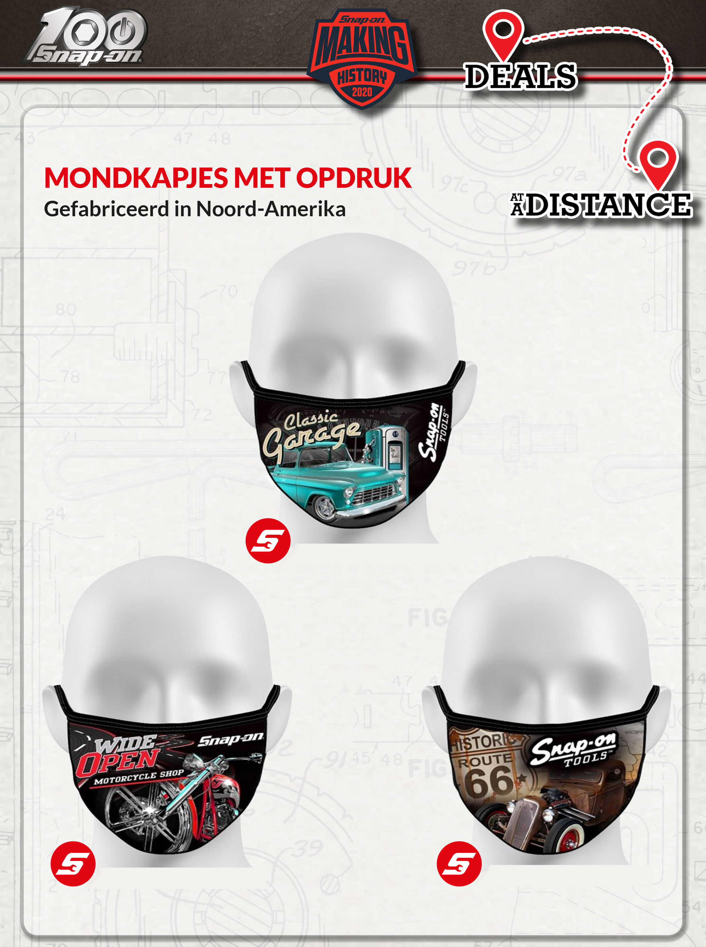 Snap-on mondkapjes met opdruk