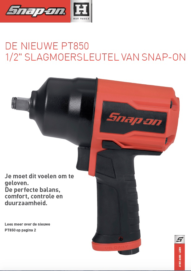 De nieuwe PT 850 1/2" slagmoersleutel van Snap-on